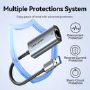 Vention CEZHB USB-A to Gigabit Ethernet Adapter – High-Speed Network Converter for Stable Wired Internet Connectivity for Laptops, PCs, and Office Use