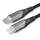 Vention VEN-LABVH USB 2.0 A Male to Lightning Male 2M Cable – High-Speed Fast Charging and Data Sync Cable for iPhone, iPad, and Apple Devices