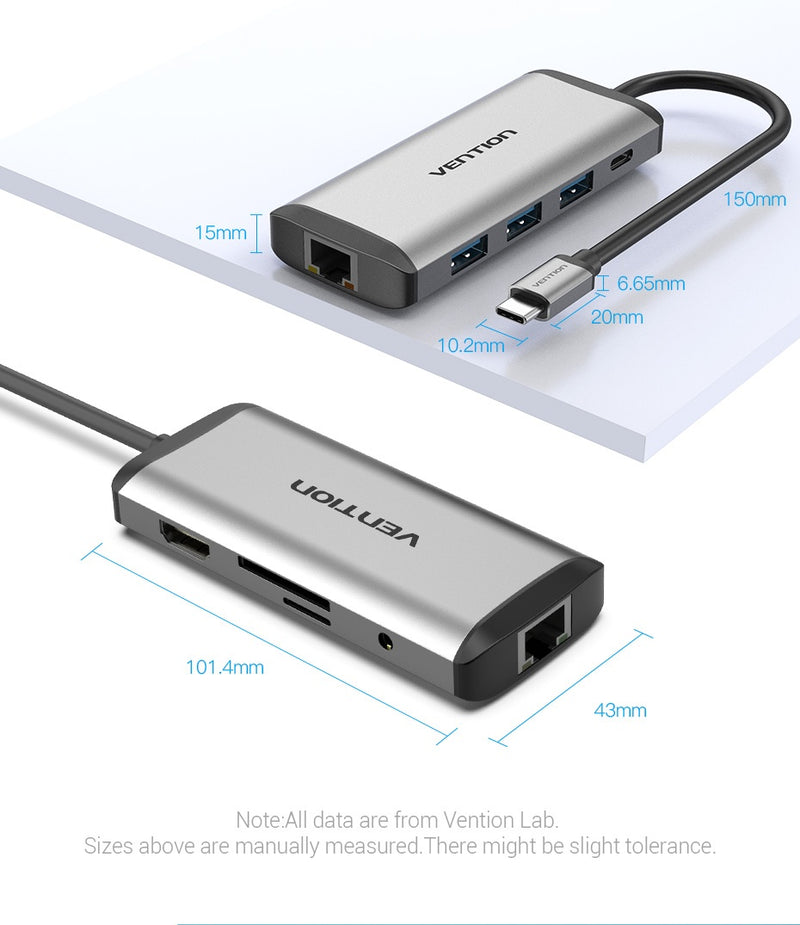 Vention 9 in 1 USB-C Multi-function  Docking Station - THAHB