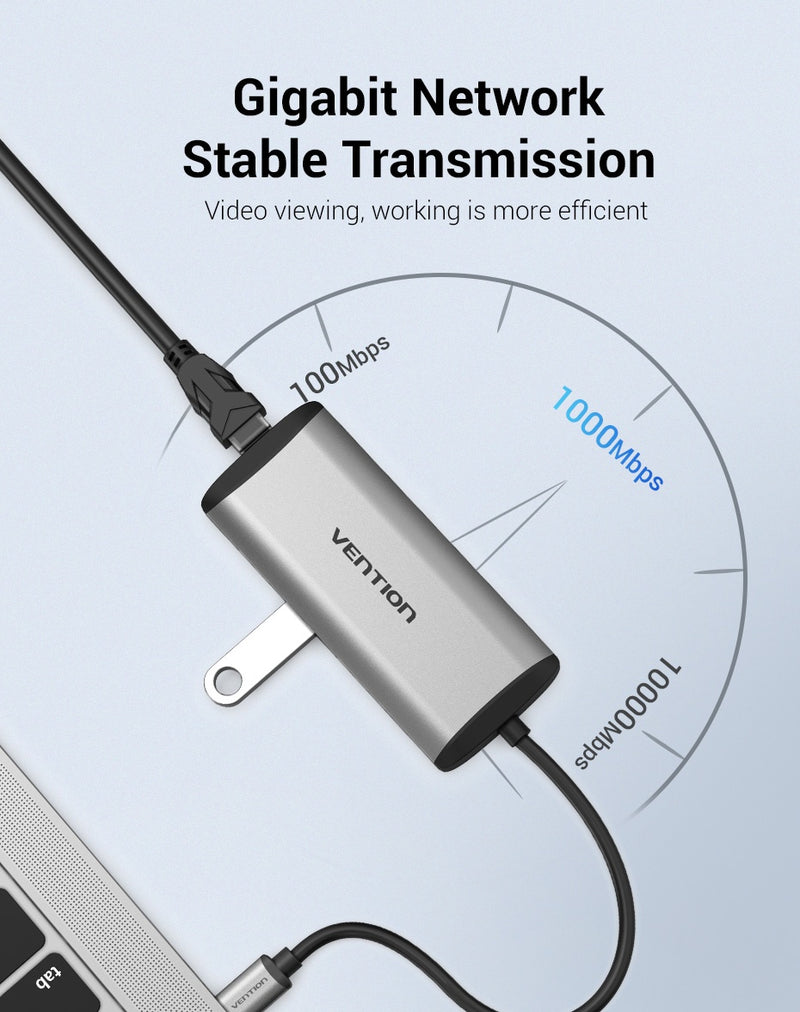 Vention 9 in 1 USB-C Multi-function  Docking Station - THAHB