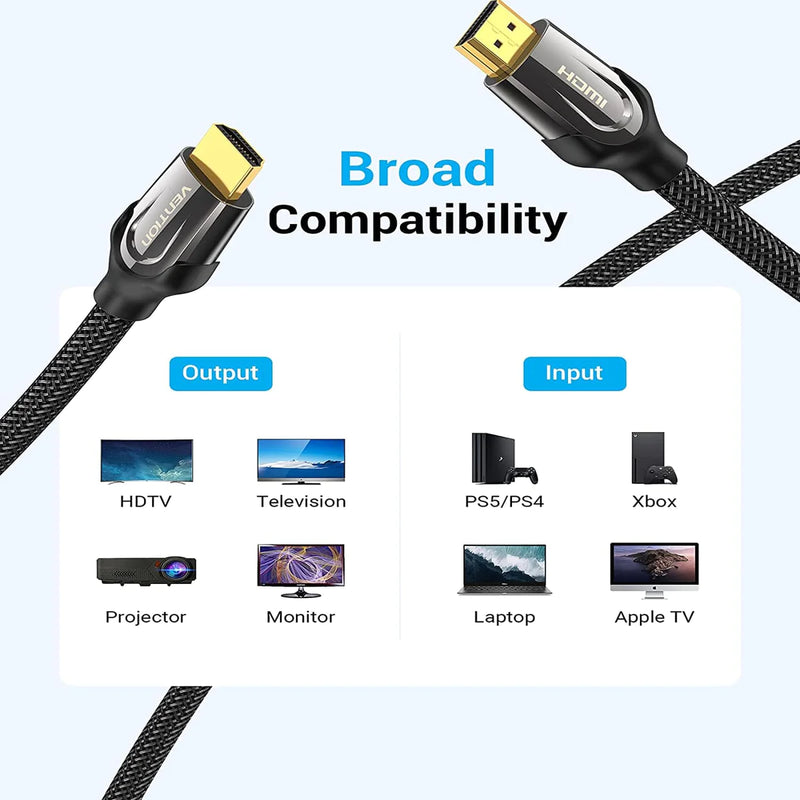 Vention Nylon Braided HDMI Cable 1 Meter - VAA-B05-B100