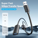 Vention CBMBJ USB 3.0 Type-A Male to Type-A Female Active Extension Cable 5M – Professional Grade High-Speed USB 3.0 Extension with Signal Boosting, Durable Construction, and Reliable Connectivity for Home, Office, and Professional Use