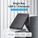 Vention KPBB0 2.5 Inch SATA Hard Drive Enclosure – Professional Grade External HDD/SSD Enclosure with High-Speed Data Transfer, Plug-and-Play Compatibility, and Durable Construction for Home, Office, and Professional Storage Applications