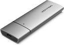 Vention KPGH0 M.2 NVMe SSD Enclosure (USB 3.1 Gen 2-C) Gray Aluminum Alloy – Professional Grade High-Speed External Storage Enclosure for M.2 NVMe SSDs, Data Backup, and Portable File Management for Home, Office, and Professional Use