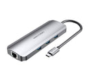 Vention TFHHB Multi-function USB-C to HDMI/USB-C Gen 1/USB 3.0 Docking Station – Professional Grade High-Speed USB-C Hub with Multi-Port Connectivity, 4K Video Output, and Reliable Data Transfer for Office, Home, and Professional Use