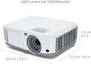 ViewSonic PA503S 3,800 Lumens SVGA Business Projector