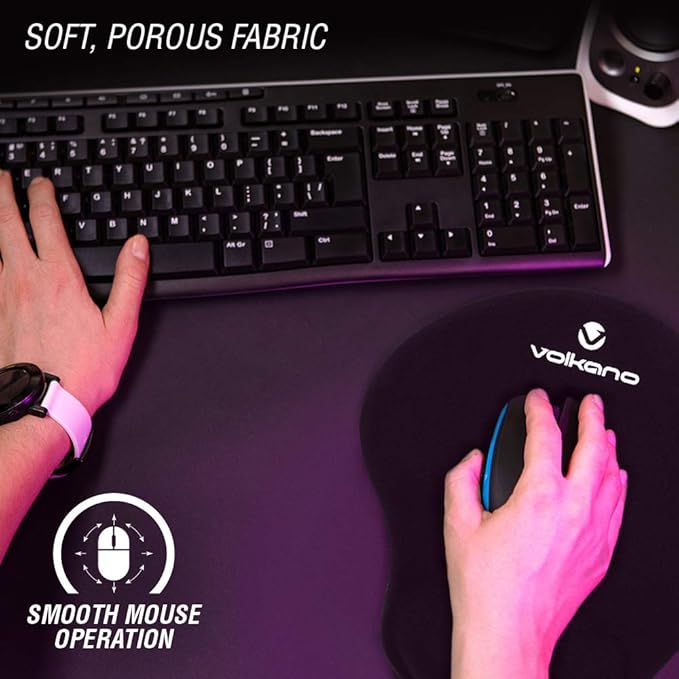 Volkano VK-20009-BK Gel Wristguard Mousepad