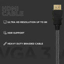 Volkano VK-20164-BK Clarity Series 8K HDMI Cable 3M