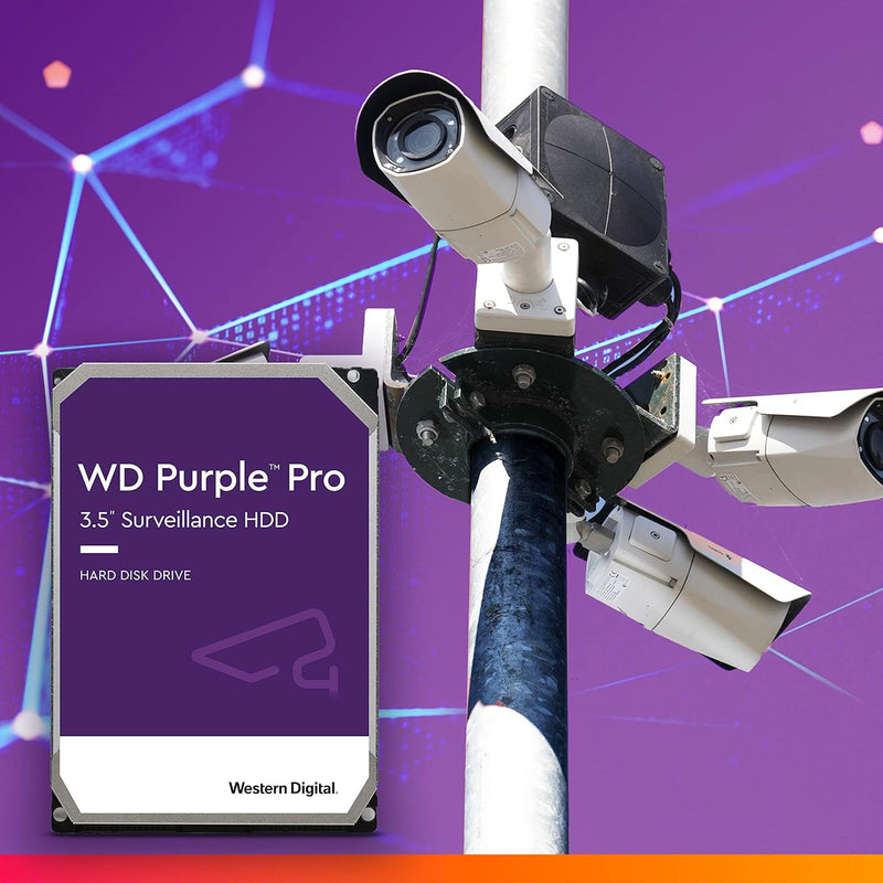 WD Purple Pro Surveillance Internal Hard Drive HDD 14TB - SATA 6 Gb/s, 512 MB Cache, 3.5" (WD141PURP)