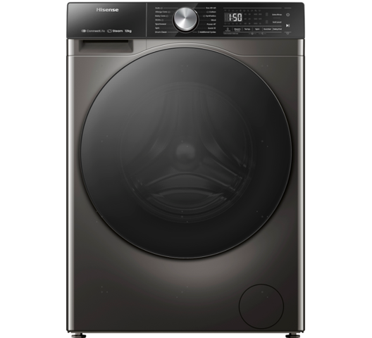 Hisense WD5S1245BB Front Load Washer &amp; Dryer 12/8KG – Silver | Powerful 2-in-1 Washing Machine
