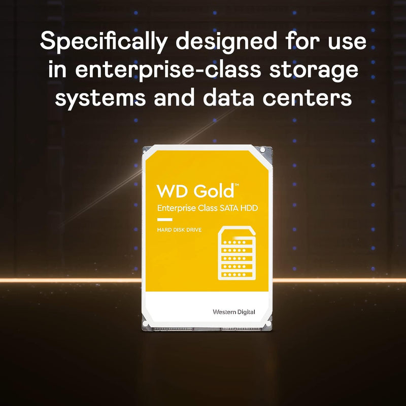 WD Gold Enterprise Class 8TB, 256MB, 7200rpm SATA Internal Hard Drive
