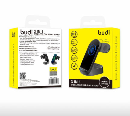 Budi  WL4300B 3 IN 1 wireless charging stand