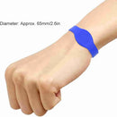 Close-up showing durable stretchable silicone material of identification wristband