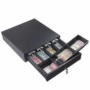 X-POS BC-410 Cash Drawer 5 Notes 8 Coins RJ11/RJ12 24V Solenoid – Heavy Duty Industrial Grade POS Cash Drawer for Retail, Supermarket, Hospitality, and Commercial Transaction Applications