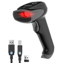 X-POS XP-2400 Wireless 1D Barcode Scanner – Professional Grade High Speed Dual Mode Bluetooth &amp; 2.4G Handheld Scanner for Retail POS, Warehouse, Inventory Management, and Logistics Applications