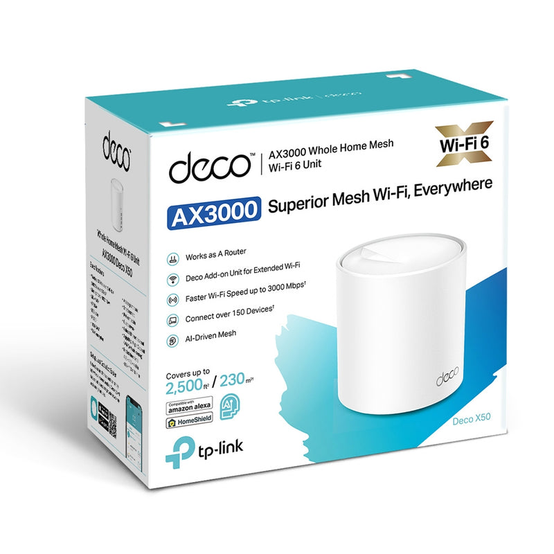 Deco X50 AX3000 Whole Home Mesh WiFi 6 Unit