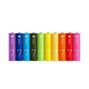 Xiaomi AAA Rainbow battery inserted into a smart TV remote control