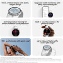 Xiaomi Watch S4 41mm stainless steel case and AMOLED display closeup