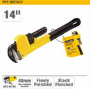 Uyustools YSP214 14" Heavy-Duty Adjustable Pipe Wrench – Professional Plumber Tool, Durable Steel, Anti-Slip Grip
