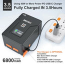 ZGCINE ZG-V99 V-mount Battery 99WH 6800mAh Pocket Size with PD Fast Charging – Compact portable power solution for reliable fast charging of cameras and production equipment