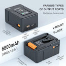 ZGCINE ZG-V99 V-mount Battery 99WH 6800mAh Pocket Size with PD Fast Charging – Compact portable power solution for reliable fast charging of cameras and production equipment