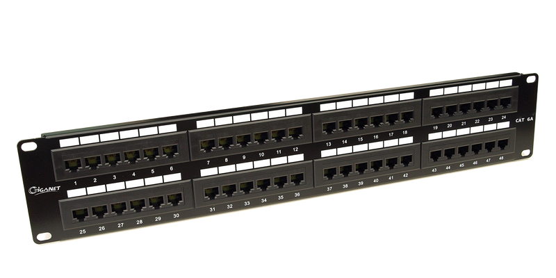 Giganet Category 6A UTP 19" 48 Port 2U Patch panel