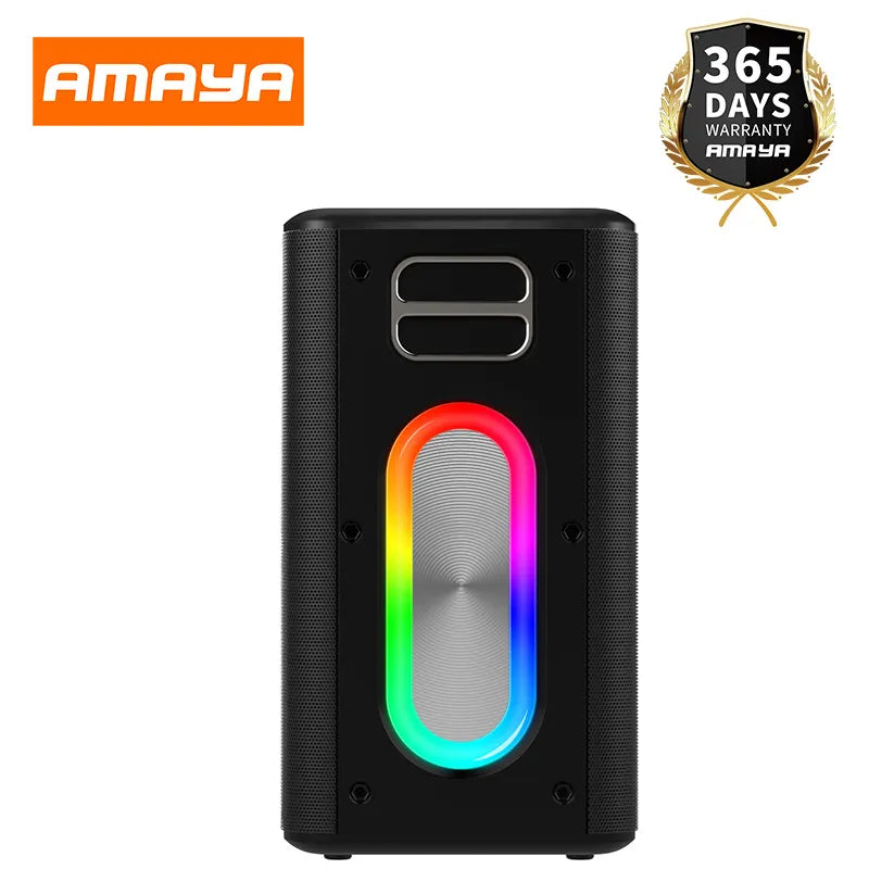 Amaya BD34 wireless Bluetooth speaker 12000mAh IPX5 waterproof outdoor Karaoke with 2 wireless microphone and colorful lights