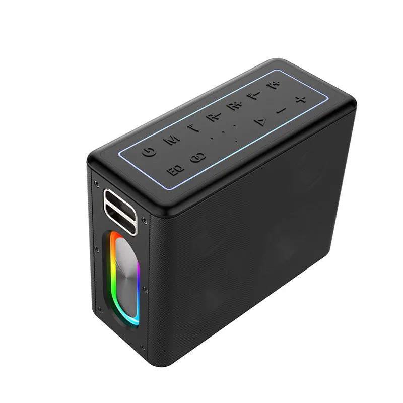 Amaya BD34 wireless Bluetooth speaker 12000mAh IPX5 waterproof outdoor Karaoke with 2 wireless microphone and colorful lights
