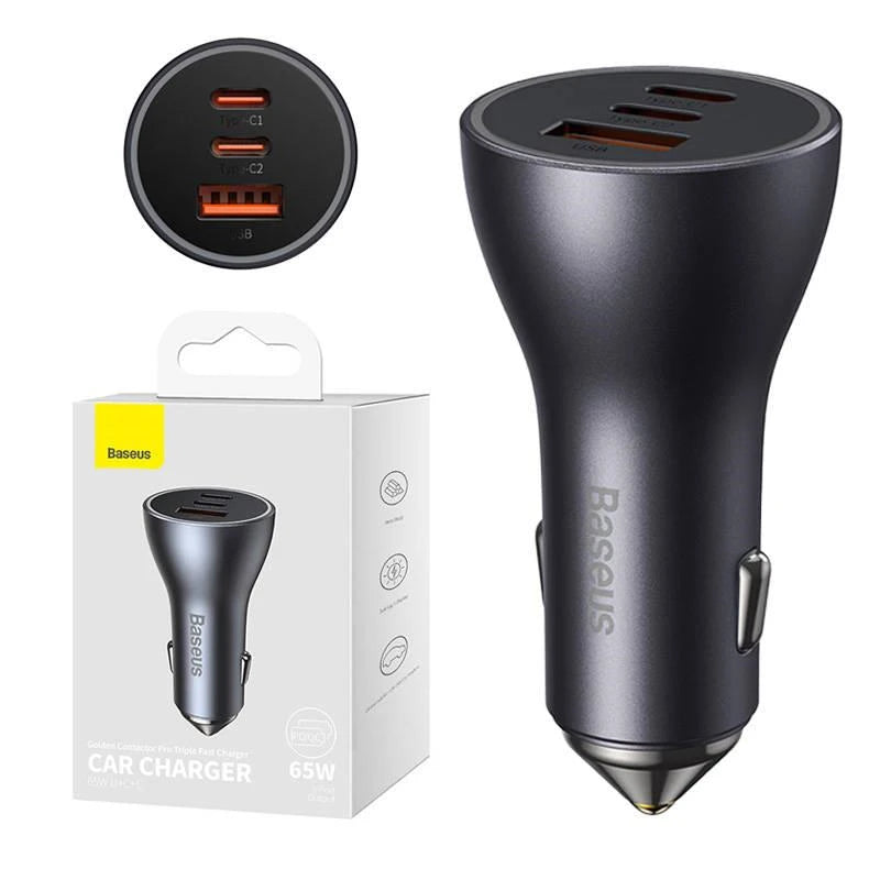 Baseus Car Charger Golden Contactor Pro C+C+U 65W (CGJP010013)