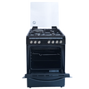 Ramtons RC/607 3G+1E 60x60cm Black Gas & Electric Cooker – 3 Gas + 1 Electric Cooker with Oven, Grill & Timer, Durable, Stylish & Reliable