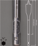 Bosch 2608595494Self Cut Speed Spade Flat Wood Drill Bit Hexagon (25 x 152 mm)