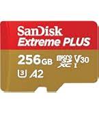 SanDisk 256GB Extreme microSDXC UHS-I Card – Up to 190MB/s, 4K UHD, A2, V30 – SDSQXAV-256G-GN6MN