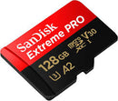 SanDisk 128GB Extreme PRO microSDXC UHS-I Card – Up to 200MB/s, A2, V30, 4K UHD – SDSQXCD-128G-GN6MA