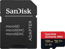 SanDisk 128GB Extreme PRO microSDXC UHS-I Card – Up to 200MB/s, A2, V30, 4K UHD – SDSQXCD-128G-GN6MA