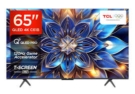 TCL 65-Inch C61B QLED Pro Smart Google TV (2025 Model) – 4K UHD, HDR, Voice Control