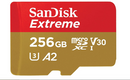 SanDisk 256GB Extreme microSDXC UHS- Card – Up to 190MB/s, 4K UHD, A2, V30 – SDSQXAV-256G-GN6MN