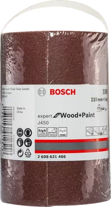 Bosch Grit 100 115mm X 50m Cloth Hand Sanding Roll (2608621484)