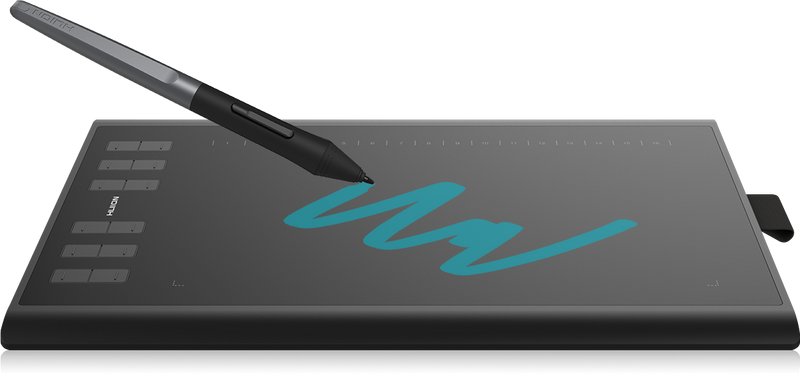 Huion Inspiroy H1060P Graphics Tablet with Battery-Free Stylus and Tilt Response