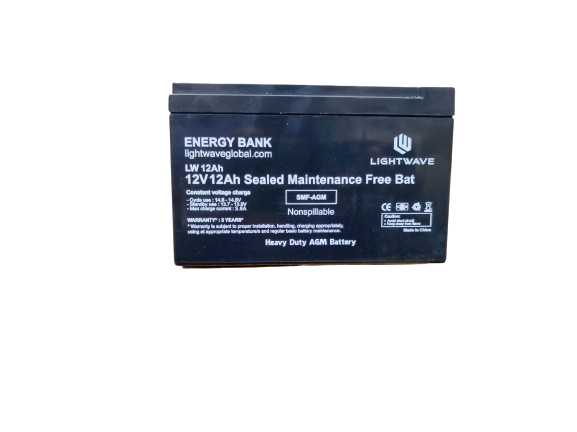 Lightwave 12V/12Ah UPS Battery - High-Performance SMF Battery
