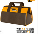 INGCO HTBG281628 16-Inch Heavy-Duty Tool Bag – Durable, Waterproof, Multi-Pocket Organizer for Hand &amp; Power Tools
