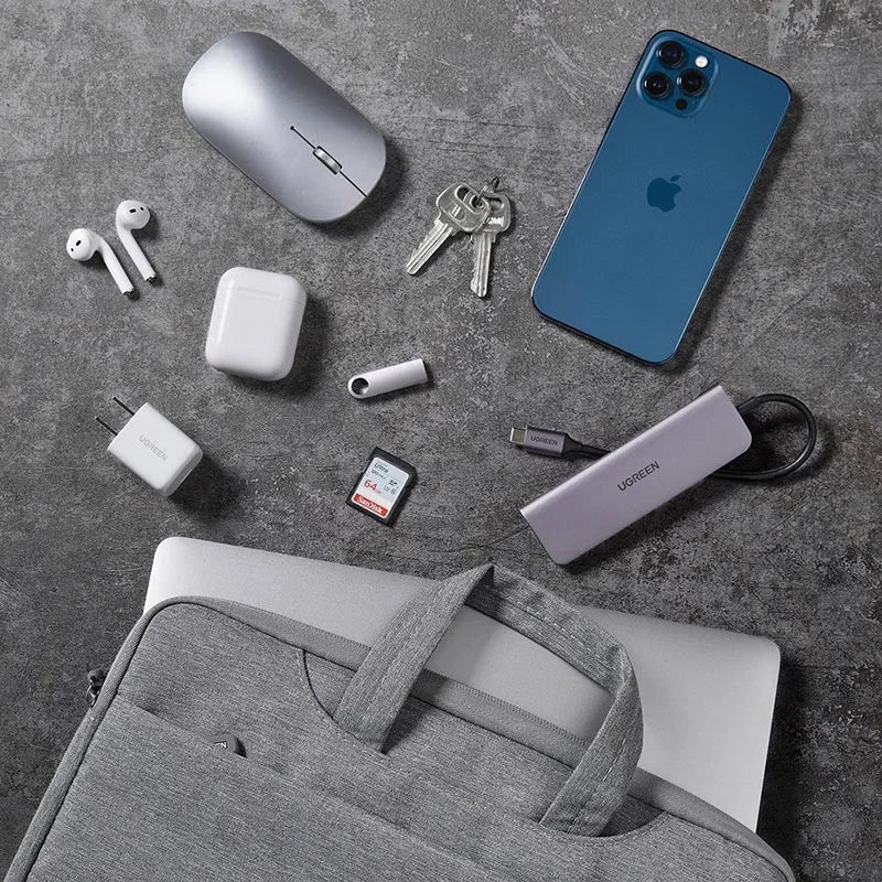 UGREEN Laptop Carry Case 14″–14.9″ Grey – Water-Resistant, Shockproof Travel Bag – Model LP437 (UG-50337)