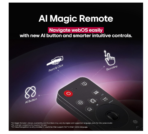 LG OLED65C3 65" OLED evo 4K Smart TV – AI ThinQ, Dolby Vision, webOS (2024 Model)