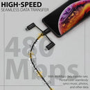 Promate 6-in-1 Hybrid Multi-Connector Cable for Charging & Data Transfer(PentaPower)-60W Power Delivery USB-C to USB-C, Micro-USB, USB-C, Lightning connector