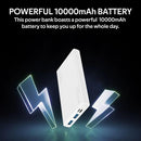 Promate 10000mAh Compact Smart Charging Power Bank with Dual USB Output (Bolt-10)