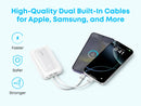 Anker power bank USB-C and Lightning built-in cables