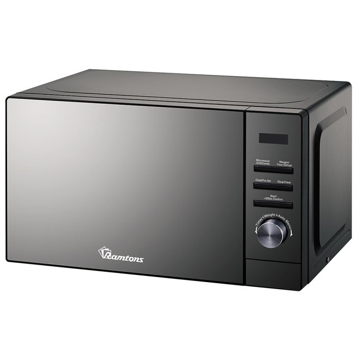 Ramtons RM 682 20L Digital Microwave With Grill – Sleek Black Glass Design, Perfect for Fast & Even Cooking