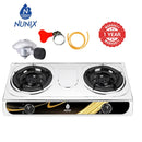 Nunix SC-001 2 Burner Table Top Gas Cooker Stainless Steel