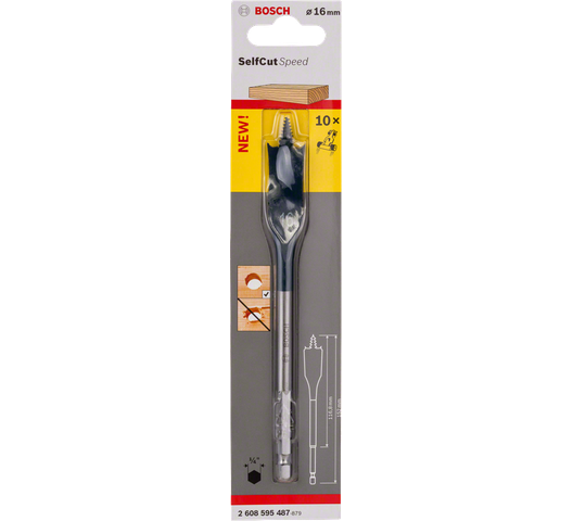 Bosch 2608595487 Self Cut Speed Spade Wood Drill Bit Hexagon (16 - 32mm)