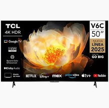 TCL 50T6C 50 Inch QLED Smart TV – 4K UHD, Google TV, HDR, Voice Control&nbsp;
