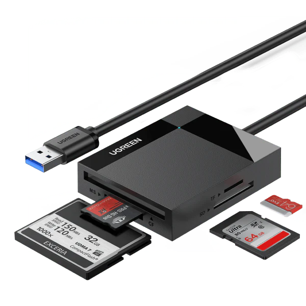UGREEN CR125 4-in-1 USB 3.0 SD/TF Card Reader
